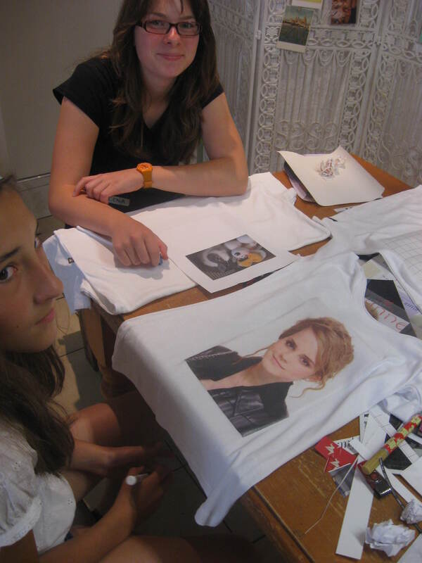 Angell School Children Summer Programme. Designing T-shirts.